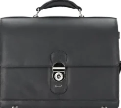 ALASSIO Monza Torba biznesowa skórzana 38 cm przegroda na laptopa schwarz 47127