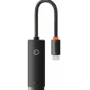 Baseus Lite Series zewnętrzna karta sieciowa USB Typ C - RJ-45 1Gbps (1000Mbps) czarny (WKQX000301)