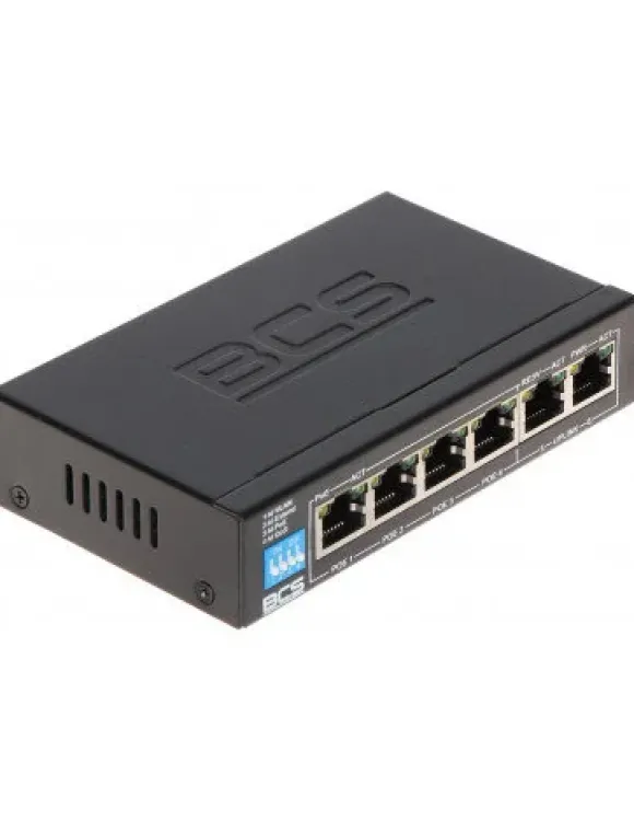 BCS Switch PoE B-SP0402 10/100Mb/s 6 portów B-SP0402