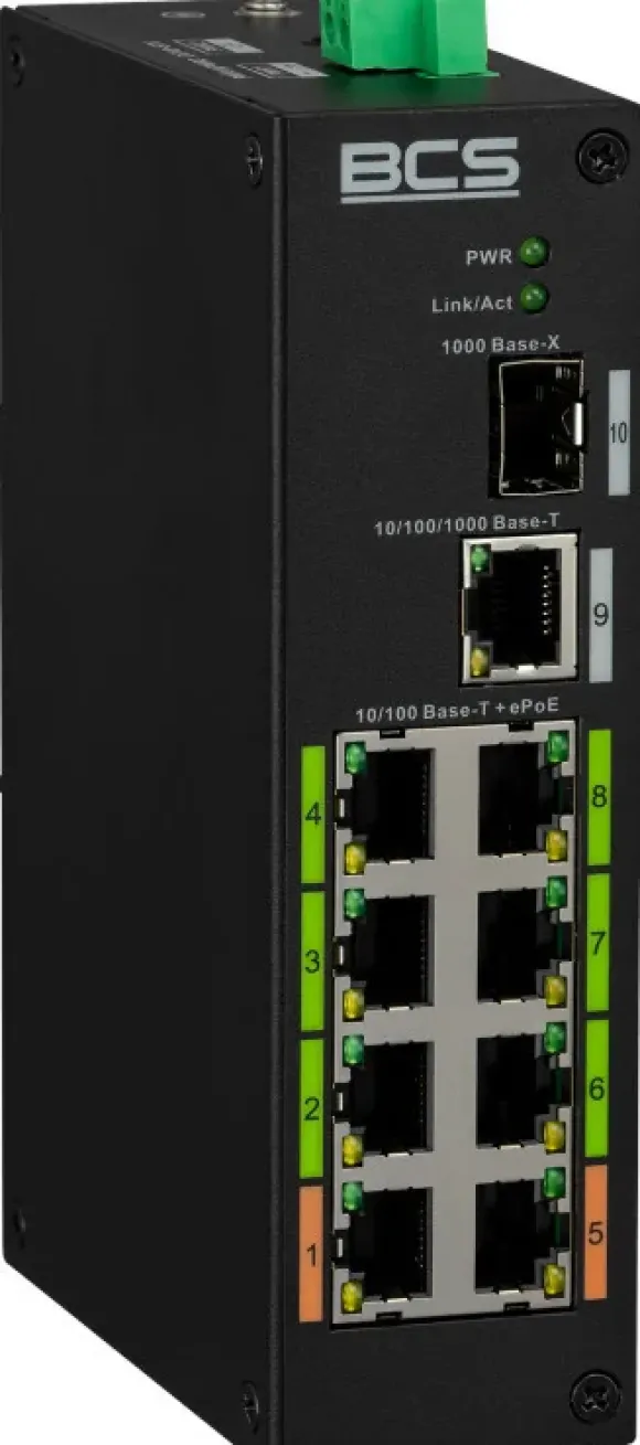 BCS SWITCH POE L-SP08E01G-1SFP 9 portowy L-SP08E01G-1SFP