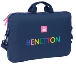 BENETTON DAMERO - plecak, torba na laptopa do 15,6", plecak, idealny dla dzieci w różnym wieku, wygodny i wszechstronny, jakość i wytrzymałość, 40 x 4 x 27 cm, Granatowy, M, Casual