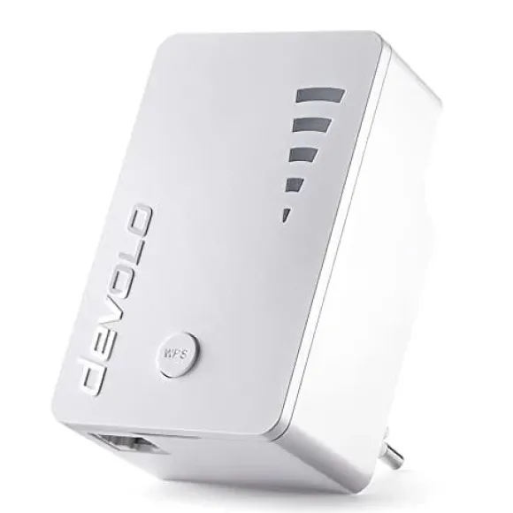 Devolo 9789 Sieciowy Repeater Sygnału Sieci Bezprzewodowej 1200 Mbit/S Biały - Wifi Extender Z Funkcją Dwuzakresową, Gigabit Ethernet Lan I Wyświetl..