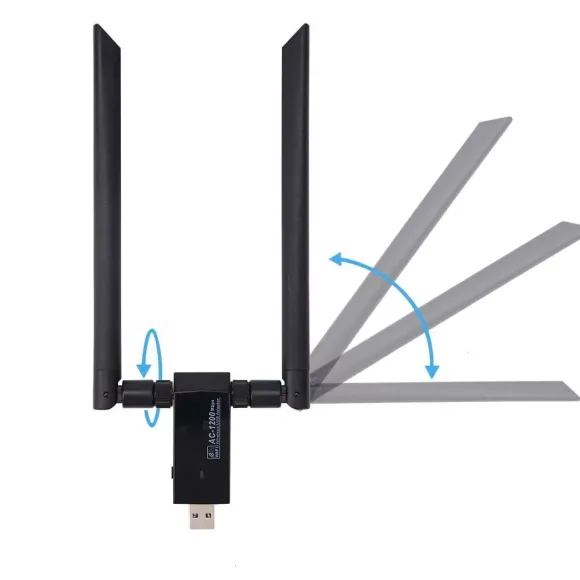 Dwuzakresowy Adapter WiFi na USB 3.0 AC-1200Mbps Karta Sieciowa