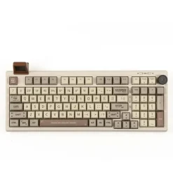 Epomaker - RT100 95% Retro Mechanical Keyboard with Knob and Mini Display RT100RWTWLR