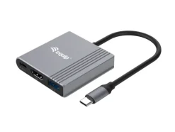 Equip 133488 zewnętrzna karta graficzna usb 3840 x 2160 px Czarny, Szary