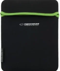 ESPERANZA Etui na Tablet 9.7 4:3 ET172G | Czarny / Zielony| GRUBY NEOPREN 3mm