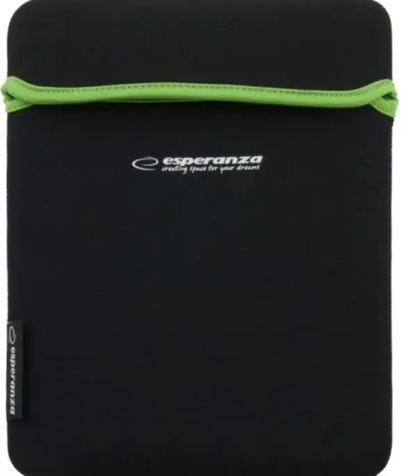 ESPERANZA Etui na Tablet 9.7 4:3 ET172G | Czarny / Zielony| GRUBY NEOPREN 3mm