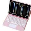 Etui z klawiaturą Bluetooth touchpad do iPad Pro 13 Gen5 (Różowe)