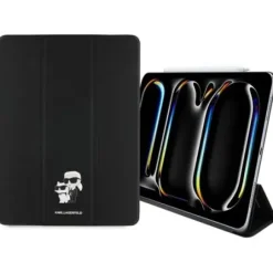 Etui na iPad Pro 13 cali KARL LAGERFELD Saffiano Magnetic Karl&Choupette Czarny