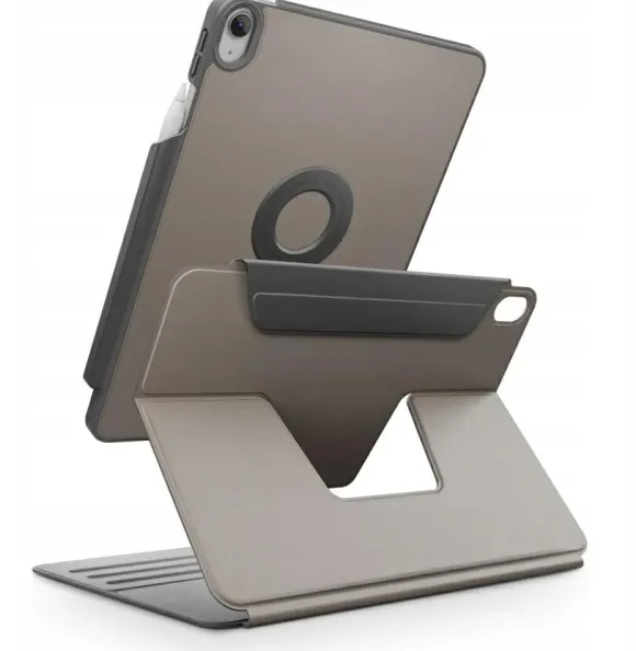 Etui UNIQ Rovus Snapmount Magnetic 360 Rotating Detachable do Apple iPad 10.9" 2022 / 11" 2025 szary