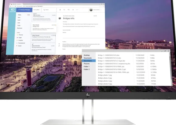 HP E23 G4 23" Full HD LCD Czarny, Srebrny 9VF96A3