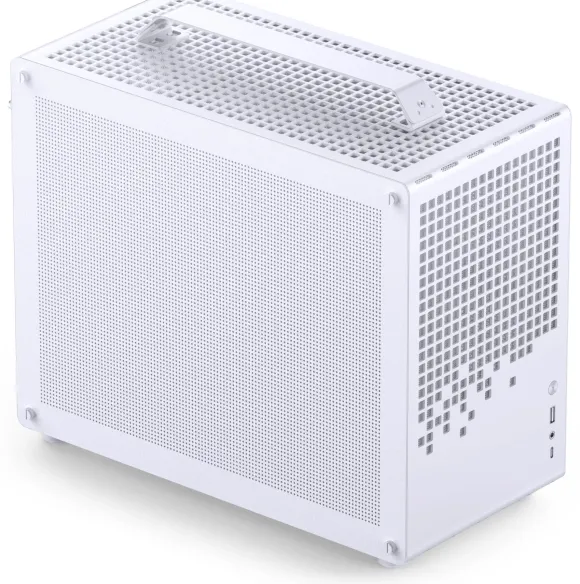 Jonsplus Z20 Mesh PC-Gehuse, Mini Tower, Micro-ATX, mit Tragegriff - wei