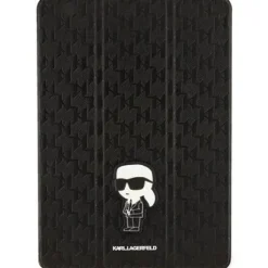 Karl Lagerfeld KLFC10SAKHPKK iPad 10.2" Folio Magnet Allover Cover czarny/black Saffiano Monogram Ikonik
