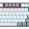 Klawiatura Rampage Klawiatura gamingowa mechaniczna Snug RGB KRGD Red biało-szara SNUGK14RS-WG