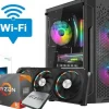 KOMPUTER GAMINGOWY DO GIER RYZEN 5 5600 16GB RTX 3050 6GB SSD M.2 1TB W11 3xRGB