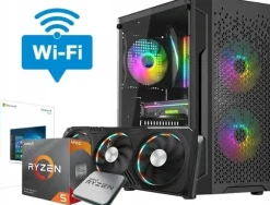 KOMPUTER GAMINGOWY DO GIER RYZEN 5 5600 16GB RTX 3050 6GB SSD M.2 1TB W11 3xRGB
