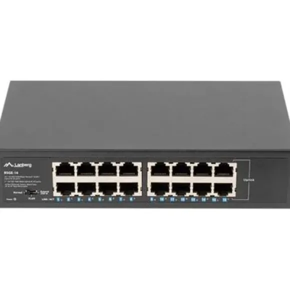 Lanberg Switch Rack 10' 19' 16 Port 1GB Gigabit