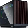 Lian Li DAN Cases A3-mATX Wood Edition PC-Gehuse, Tempered Glass, Micro-ATX - Walnuss, schwarz