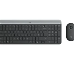 Logitech Slim Wireless Keyboard and Mouse Combo MK470 klawiatura RF Wireless QWERTY Skandynawia Grafitowy 920-009200