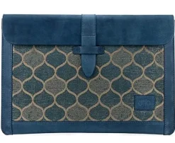 Londo Londo Torba na rękaw z prawdziwej skóry na MacBook Pro & Air 13,3 i 13 cali (niebieski) OTTO187