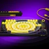 LORGAR KBP7075W Wireless 75% Mechanical Gaming Keyboard Pro Black/yellow EN layout LRG-KBP7075W-YL-US