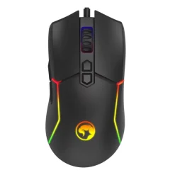 Marvo Mysz M655, 12000DPI, optyczna, 7kl., przewodowa USB, czarna, do gry, podświetlona