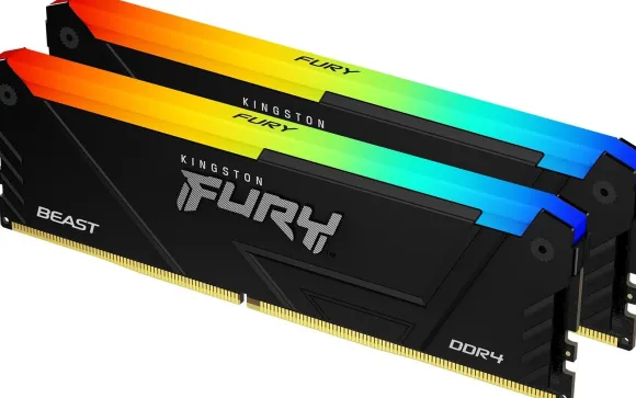 Pamięć Kingston Fury Beast RGB, DDR4, 32 GB, 3200MHz, CL16 KF432C16BB2AK2/32
