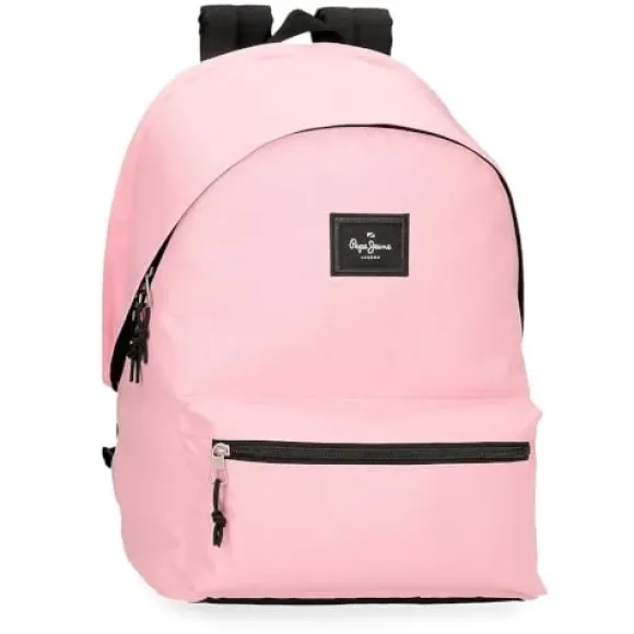 Pepe Jeans Aris Colorful Dwukomorowy Plecak Na Laptopa 15,6 cala Różowy 31 x 44 x 17,5 cm Poliester by Joumma Bags, Różowy kolor, dwukomorowy plecak na laptopa