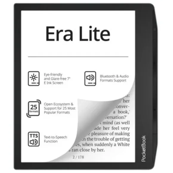 POCKETBOOK Czytnik e-booków Era Lite, Podświetlany ekran, Wi-Fi Ciemnozielony PB710-9-WW