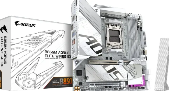 Płyta główna GIGABYTE B850M AORUS ELITE WIFI6E ICE AMD B850 Gniazdo AM5 micro ATX