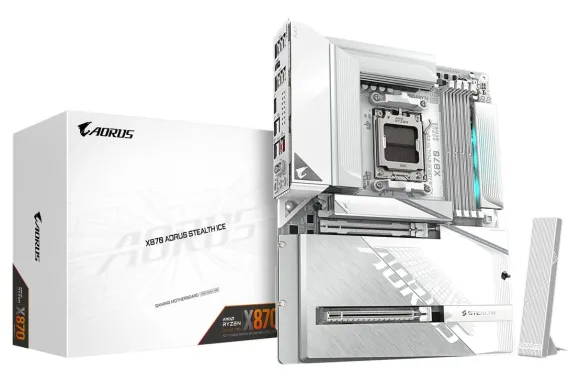 Płyta główna GIGABYTE X870 AORUS STEALTH ICE AMD X870 Gniazdo AM5 ATX X870 A STEALTH ICE
