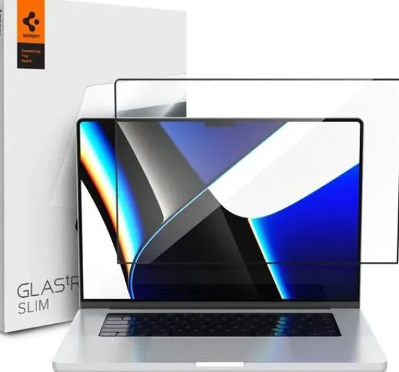 Spigen Szkło hartowane Glass FC do Apple Macbook Pro 16 Czarny