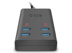 Stacja ładująca SBS z 4 portami USB-A i 2 USB-C TETR4USB2CPD25WK
