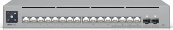 Switch Ubiquiti Ubiquiti Switch UniFi 12xRJ45 GBit/4xRJ45 2.5G/2xSFP+ Managed Max optional 19" Rack-Mountable, 1,3" Touchscreen