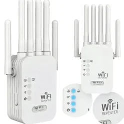Wzmacniacz Sygnału Wi-fi Repeater Wan Lan Wps 6 Anten 300mb/s 100m 2.4ghz