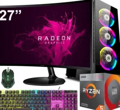 ZESTAW KOMPUTER GAMINGOWY 27"RYZEN 5|VEGA 11|16GB|1TB| WI-FI|WIN 11
